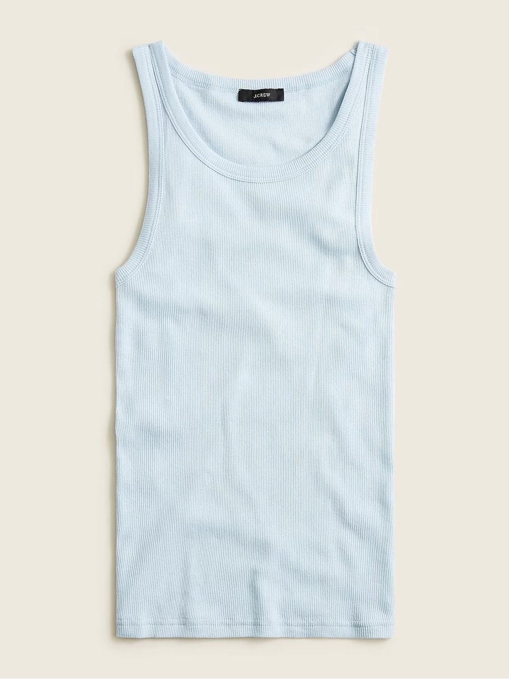 NWT J Crew Ribbed Cutaway Tank Gentle Sea Blue Size Small #AY864